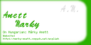 anett marky business card